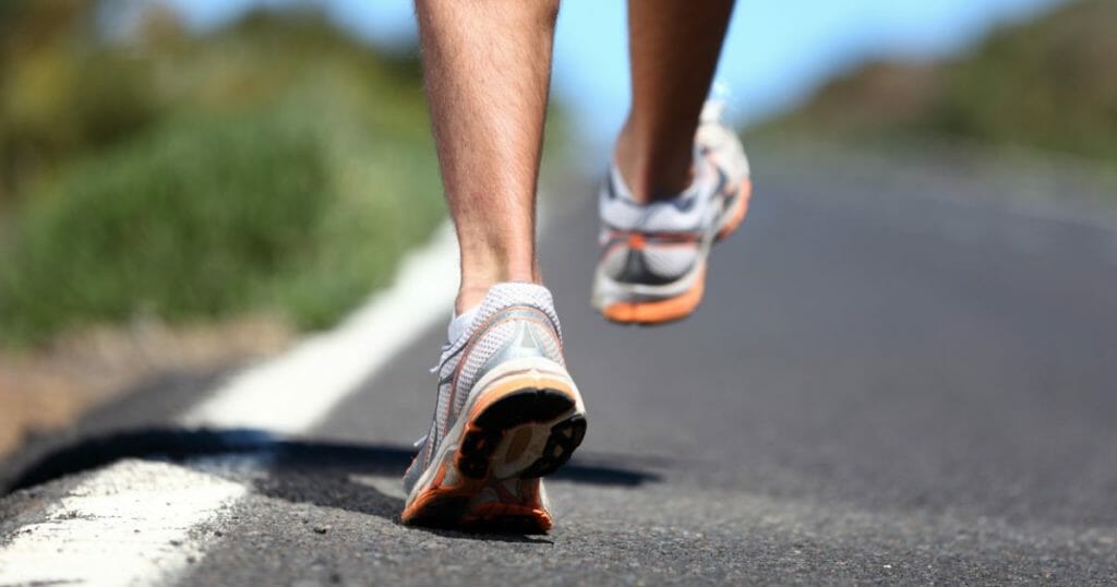 Man Running Sport Shoes