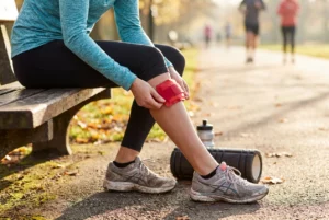 Professional header image for educational tutorial: Shin splints: what they are, why runners get them, and ho...